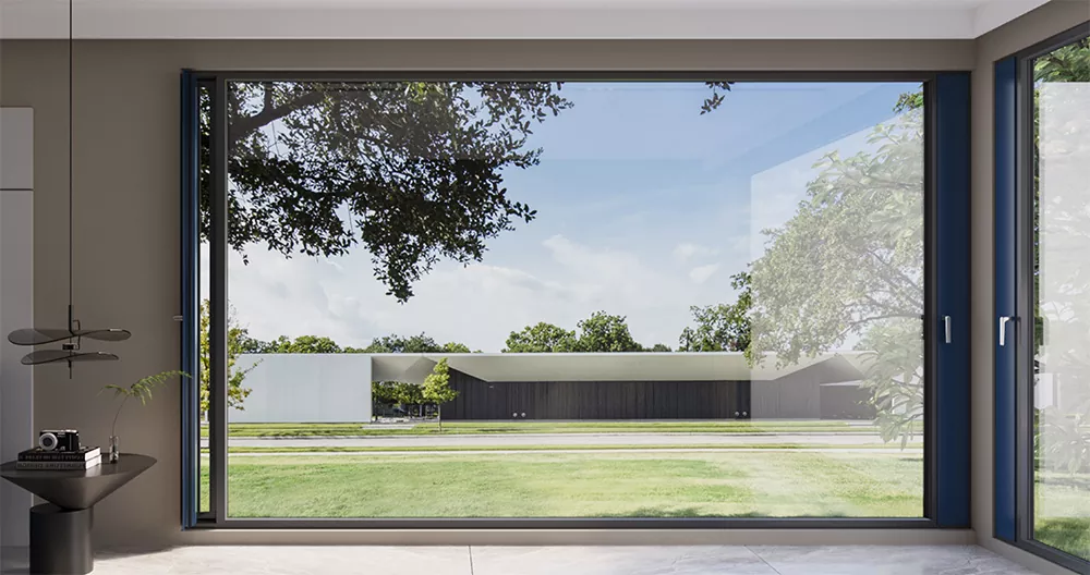 Innovadoras ventanas de aluminio con microventilación para edificios residenciales y comerciales modernos