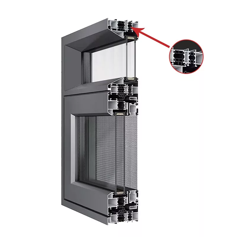 Ventana de aluminio de doble glaseado de ahorro de energía