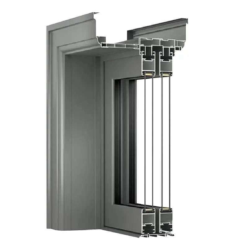 Puerta corredera de profundidad de 105 mm.