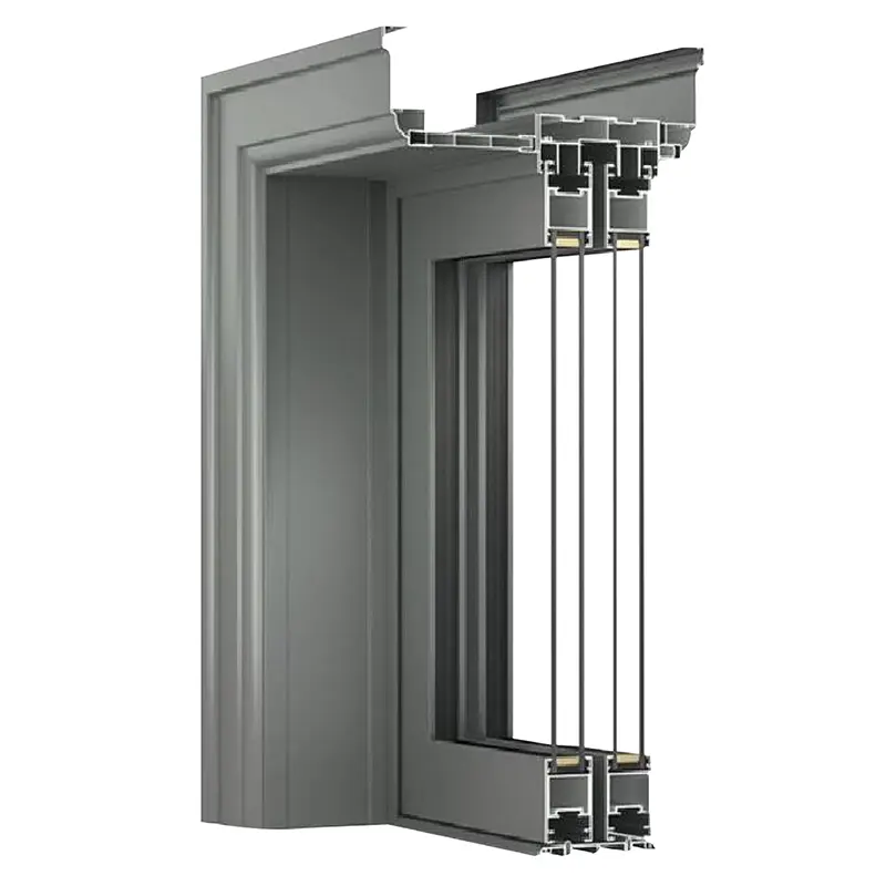 Puerta corredera de profundidad de 130 mm.